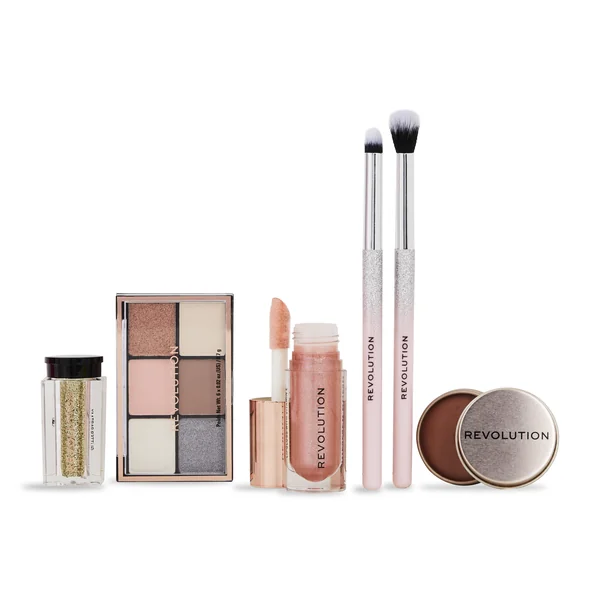 Revolution Pink Glow Get The Look Gift Set, darčeková sada 1×1 set, darčeková sada