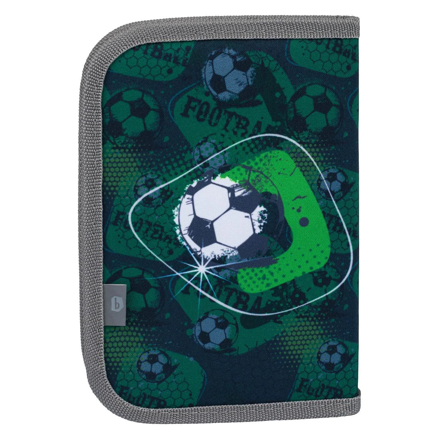Baagl školský peračník jednoposchodový Futbal čierno-zelený