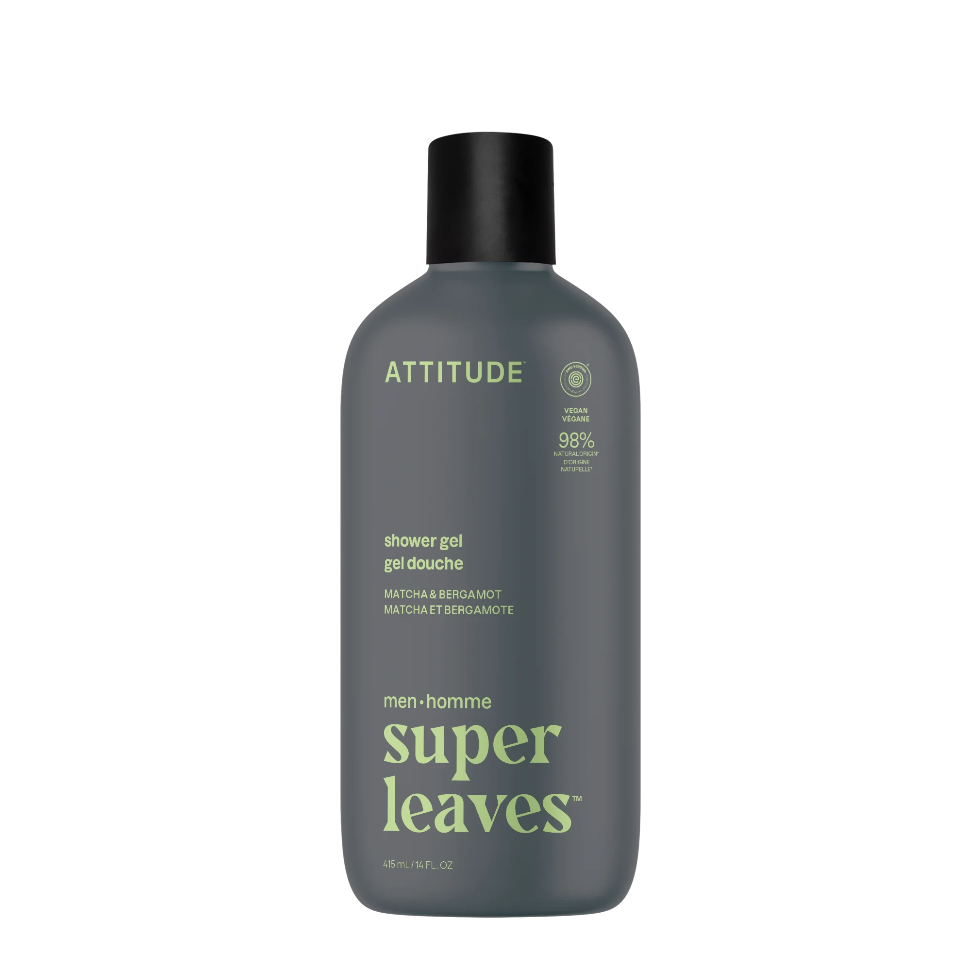 Pánsky sprchový gél ATTITUDE Super leaves - Matcha a Bergamot 415 ml