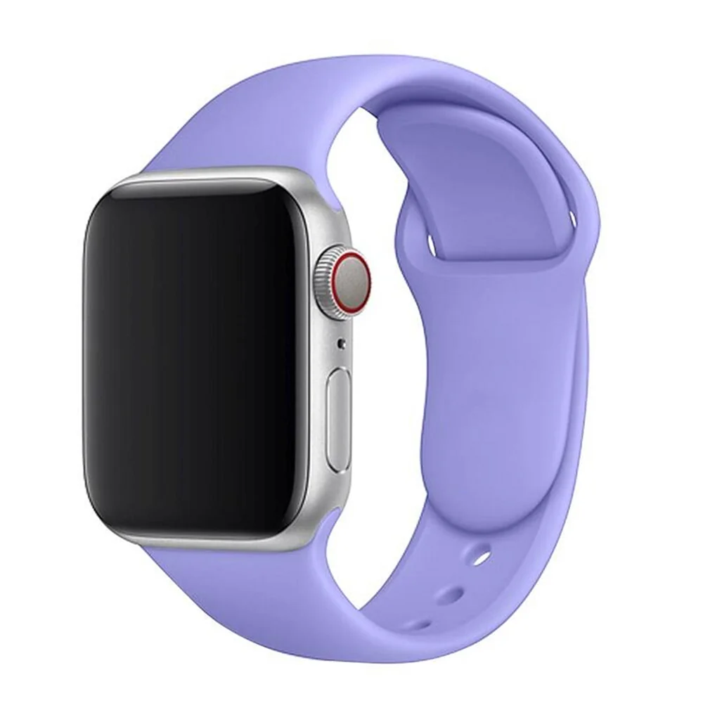 BStrap Soft Silicone remienok na Apple Watch 42/44/45mm Light Purple