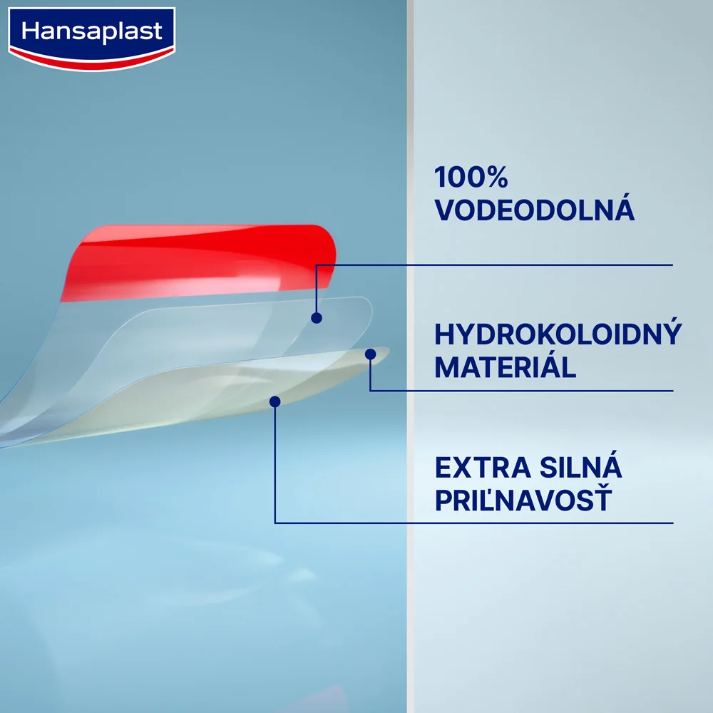 Hansaplast Hydrokoloidná náplasť Second Skin 1×6 ks, hydrokoloidná náplasť