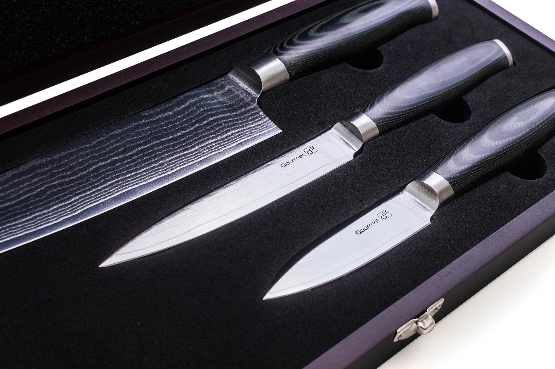 G21 Sada nožov Gourmet Damascus small box 3 ks Gourmet Damascus small box 3 ks NB-D1095
