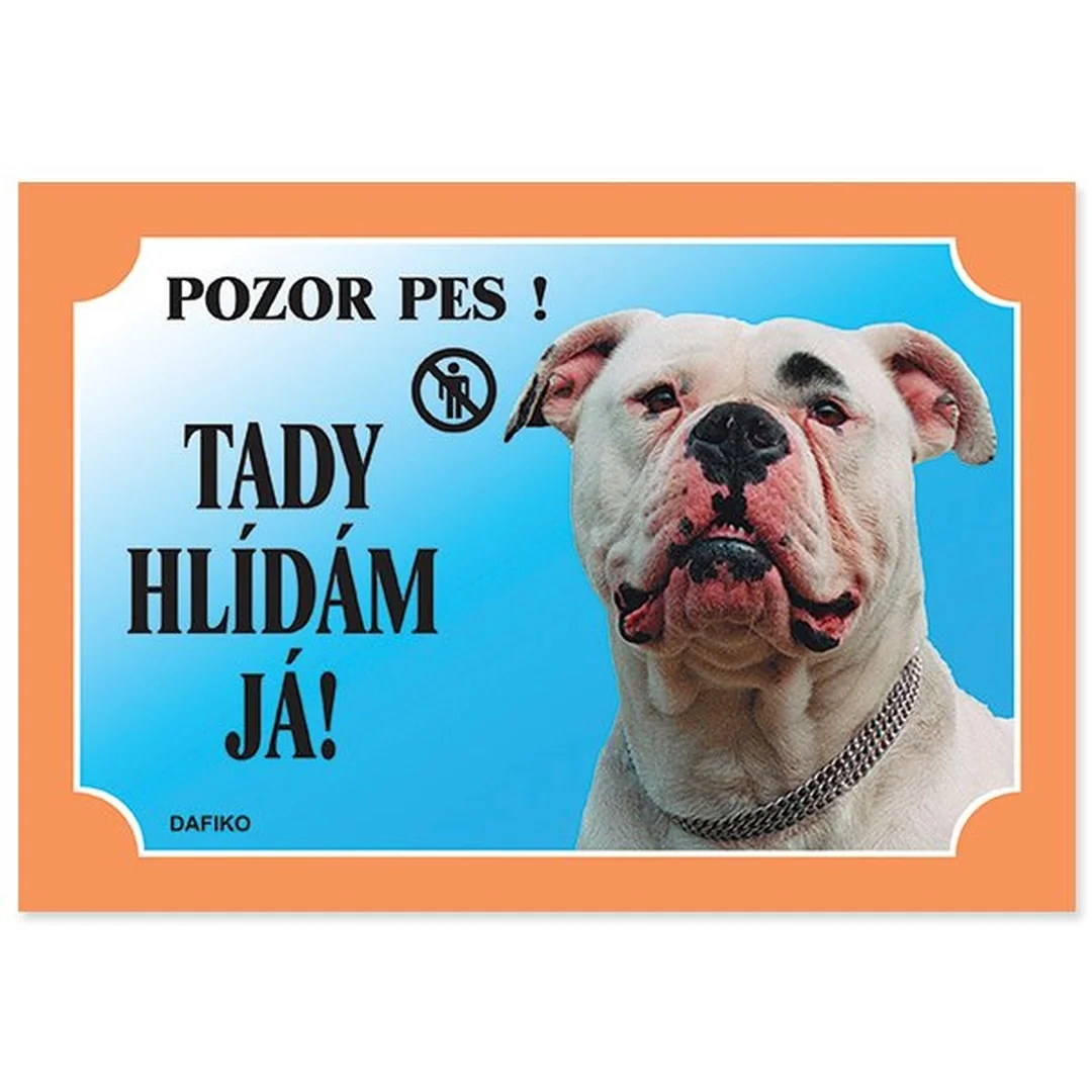Tabuľka Dafiko americký buldok