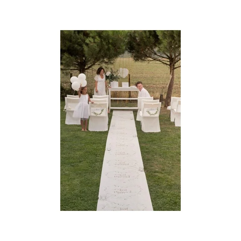 Slávnostný koberec biely Just Married 10mx75cm