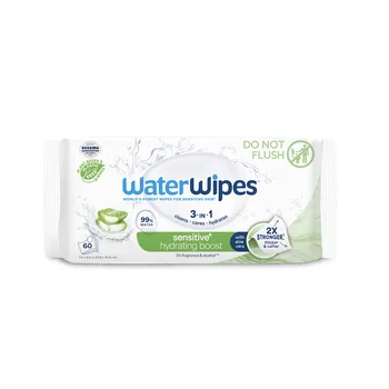 WATERWIPES Obrúsky vlhčené Hydrating clean with aloe vera 3in1 60 ks