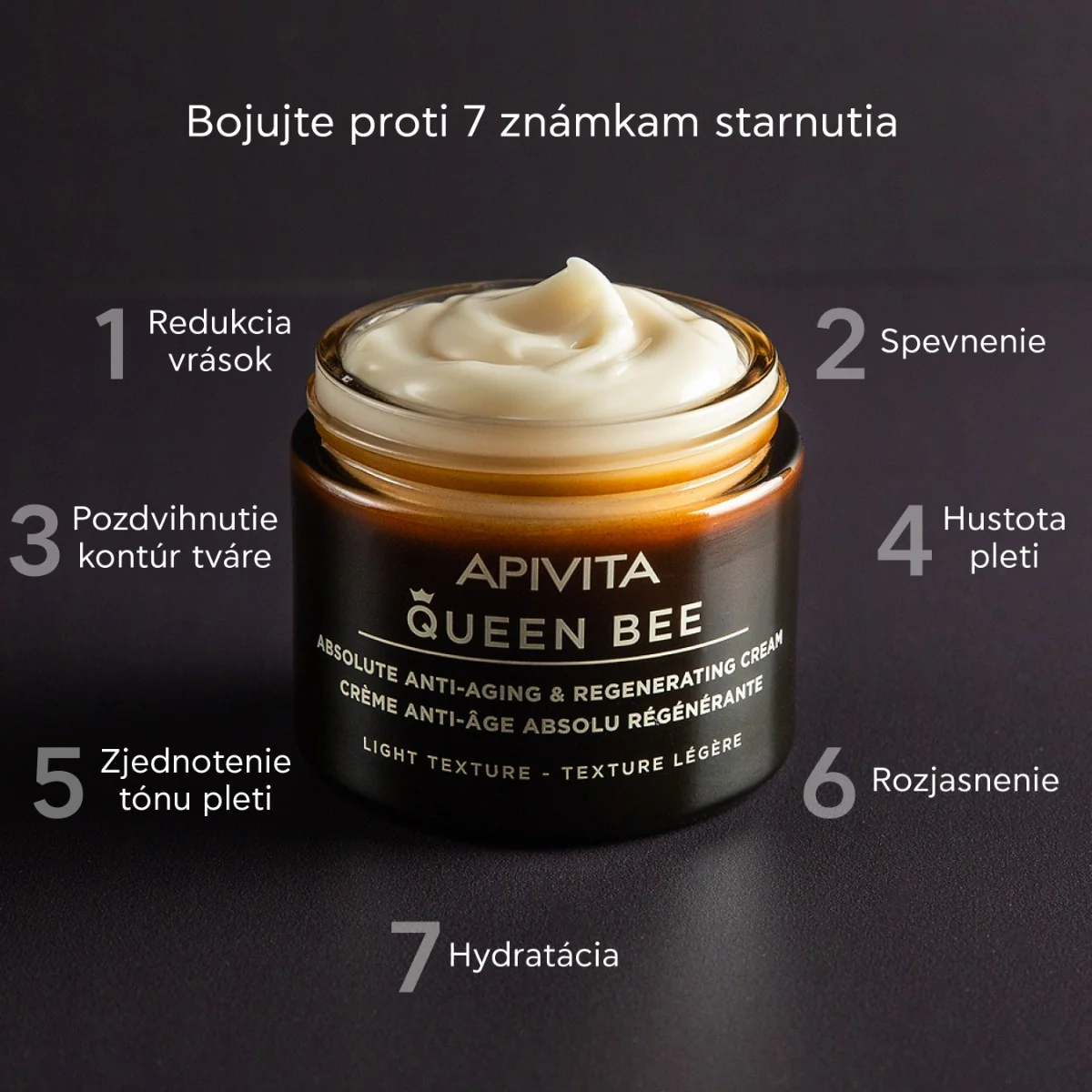 APIVITA Queen Bee Age Defense LIGHT Cream, 50ml 1×50 ml, ľahký výživný anti-age krém