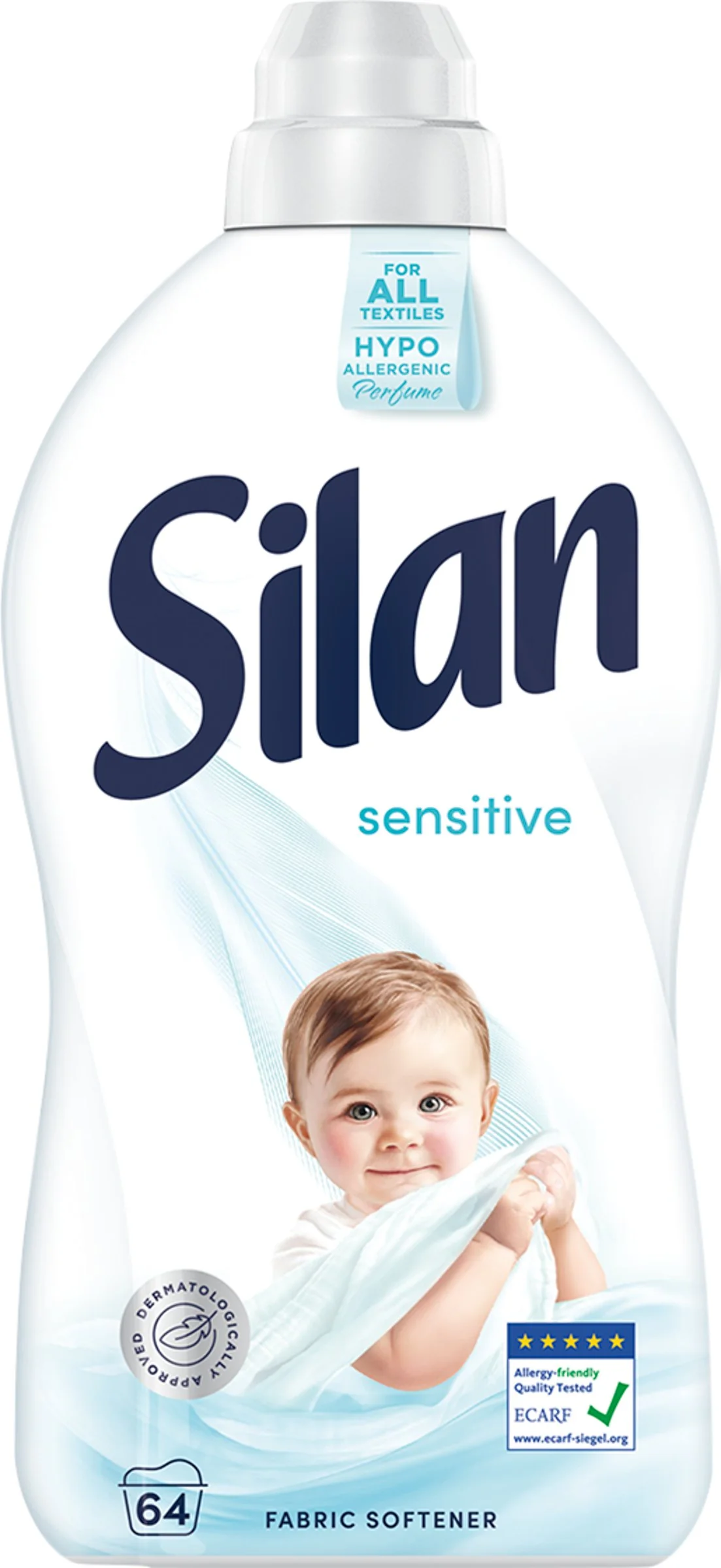 Silan aviváž Sensitive & Baby 64 praní, 1,408 l 1×1408 ml, aviváž