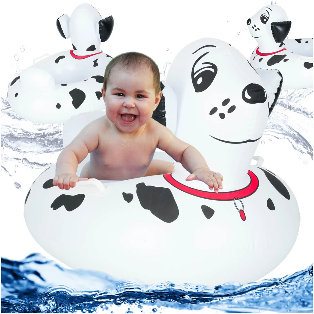 Nafukovací kruh pre dojčatá, nafukovací pontón so sedadlom, dalmatín max 15 kg 1-3 roky