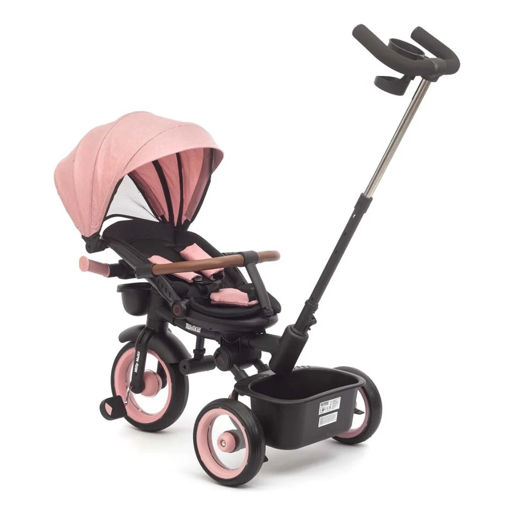 Luxusná detská trojkolka s osvetlením Milly Mally Twinkle pink ,