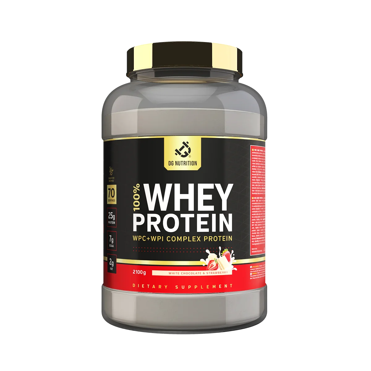 100% Whey Performance Complex Jahoda & Biela čokoláda 2100 g
