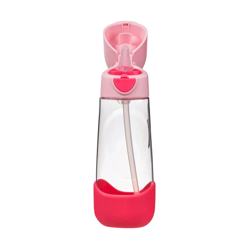 Fľaša na pitie so slamkou 600 ml flamingo fizz