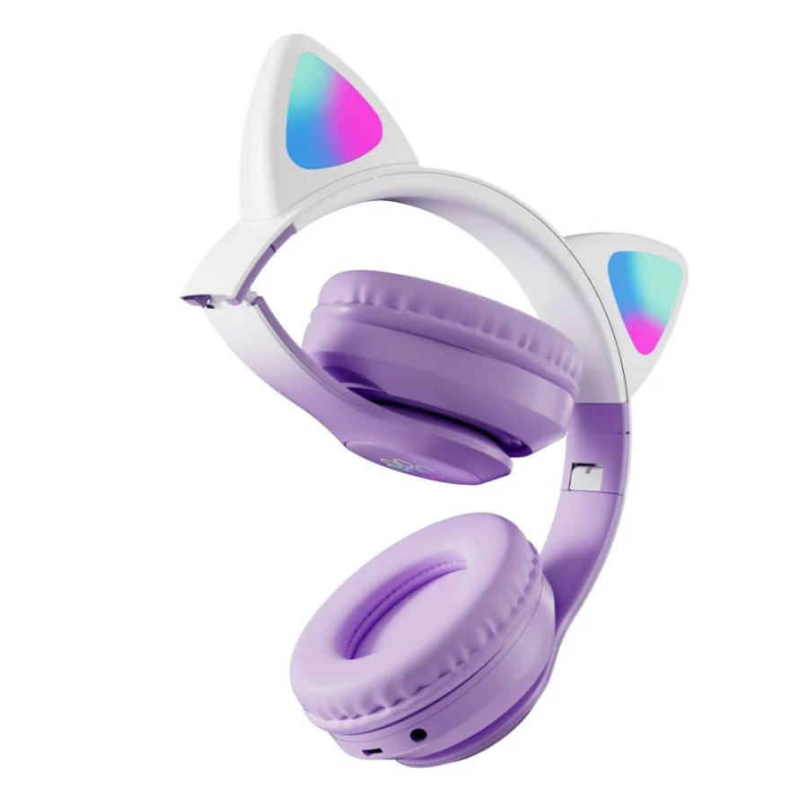 Detské Bluetooth slúchadlá LX-B36 s LED podsvietením štýlové zábavné a praktické!