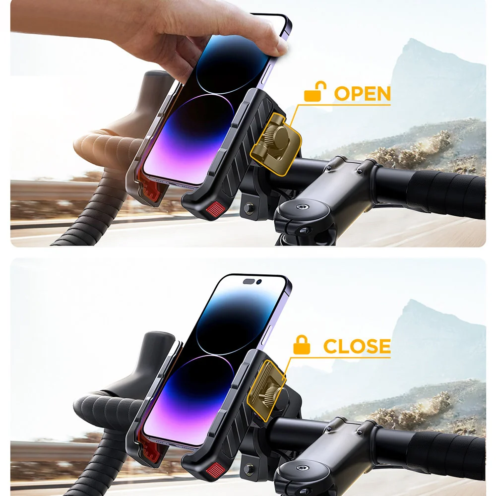 Joyroom JR-ZS266 držiak na mobil na bicykel, čierny/červený