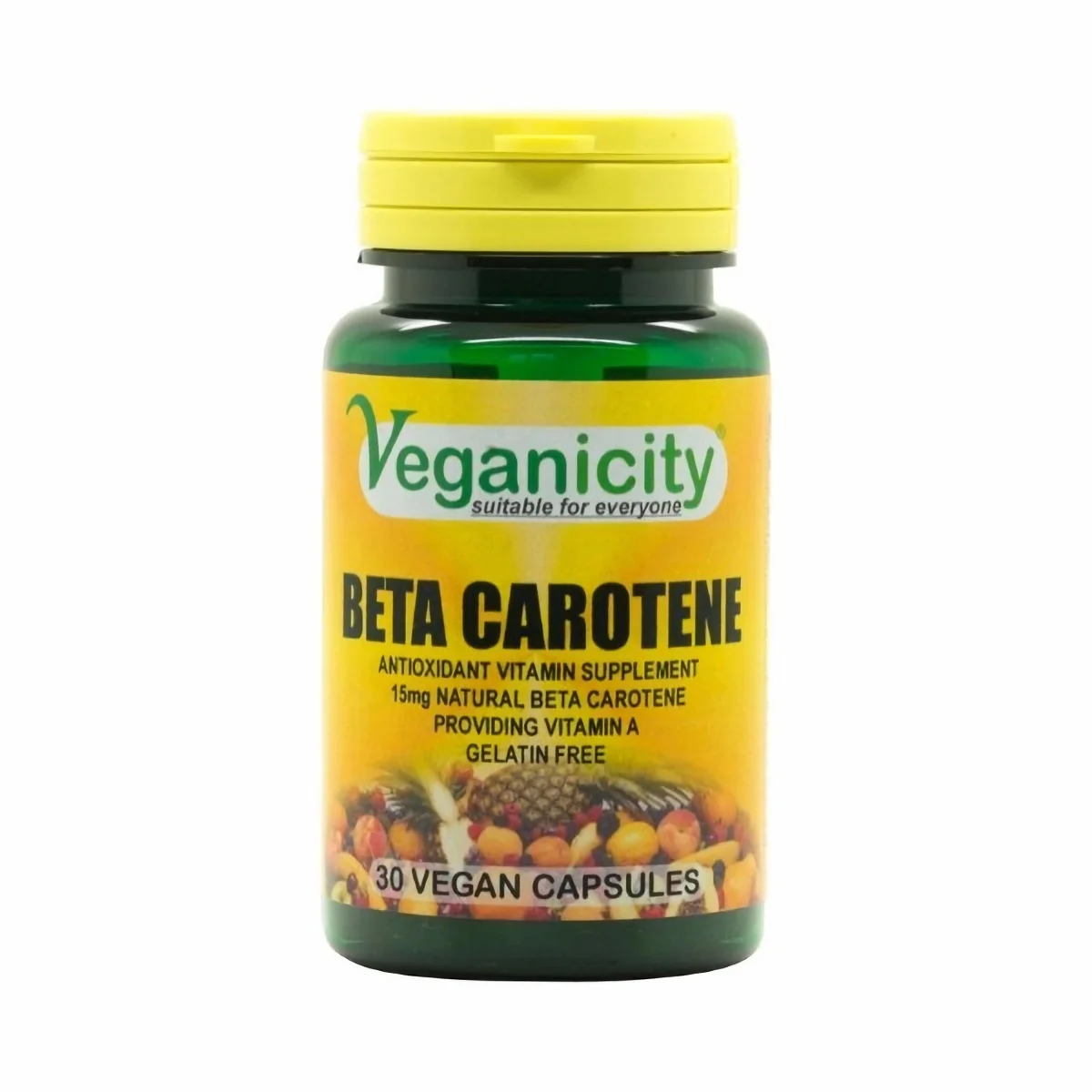 Veganicity prírodný betakarotén 15 mg, 30 vegan kapsúl 