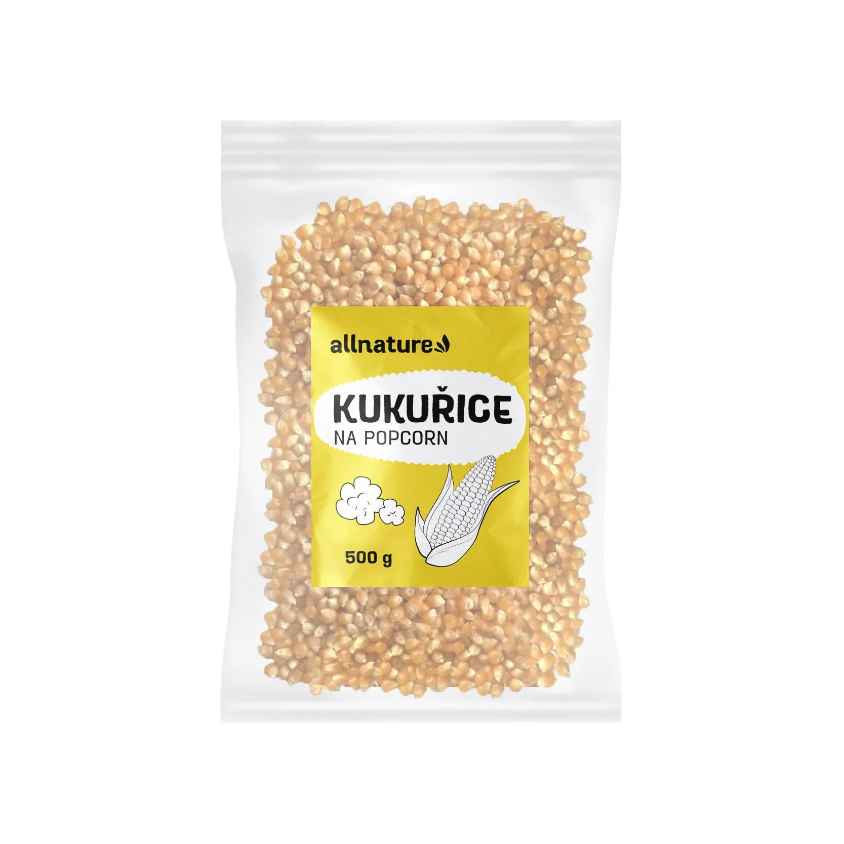 Allnature Kukurica Na Popcorn 1×500 g, kukurica na popcorn