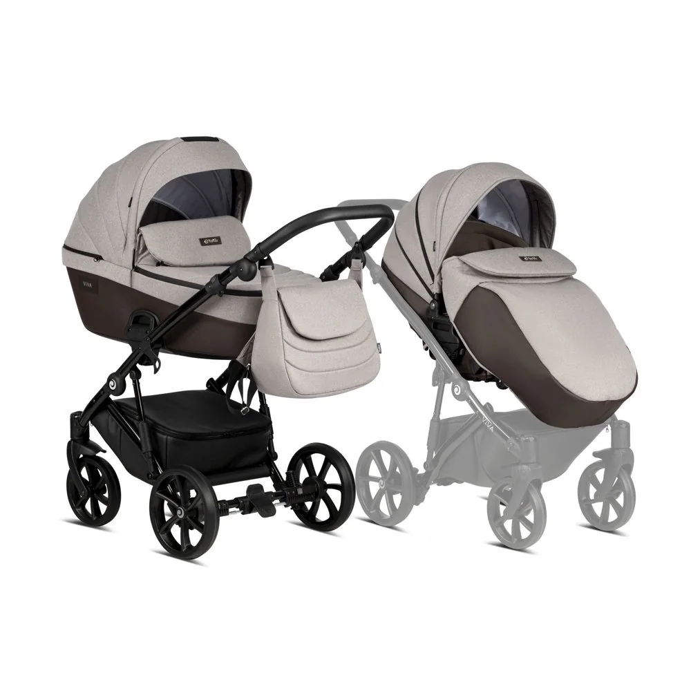 Kočík kombinovaný Viva4 2v1 Warm Grey 