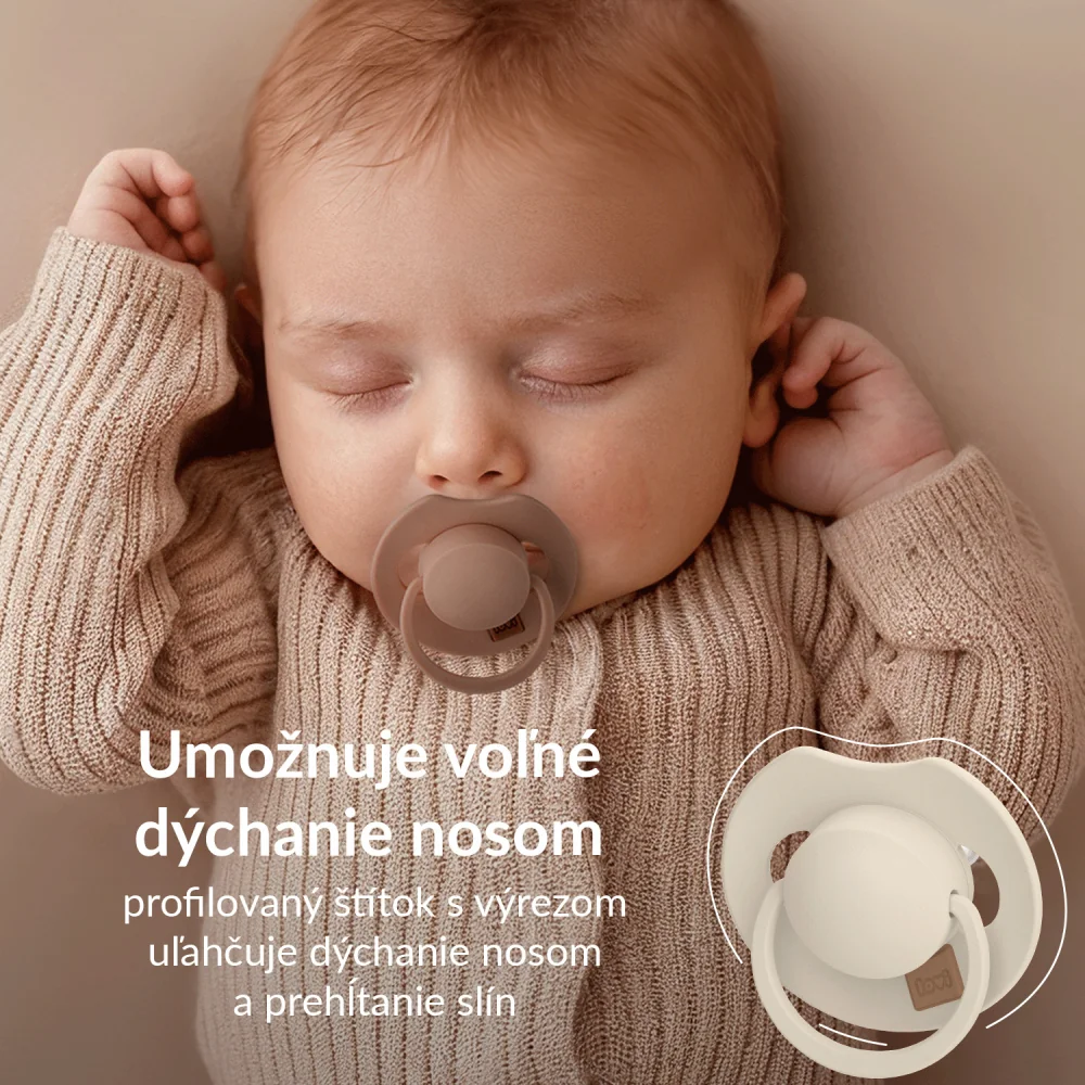 LOVI Cumlík svietiaci silikónový dynamický PRIME 0-6m 1ks Blush 1 ks