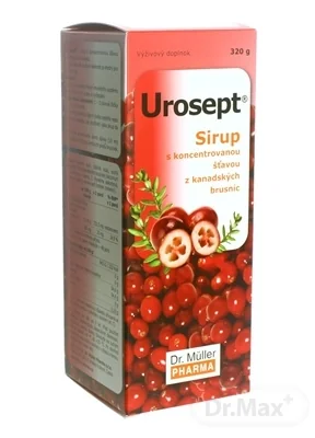 Dr. Müller UROSEPT Sirup 1×320 g, so šťavou z brusníc
