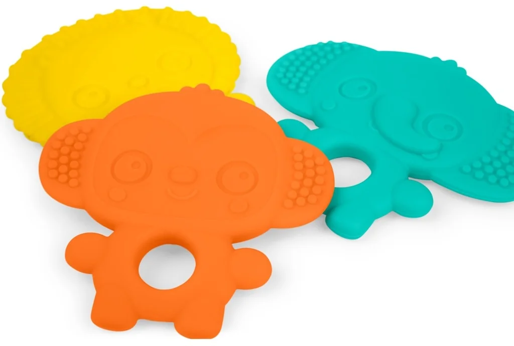 BRIGHT STARTS Hryzačka Gummy Buddies™ 3ks 3m+ 1×1 ks, hryzátko pre deti