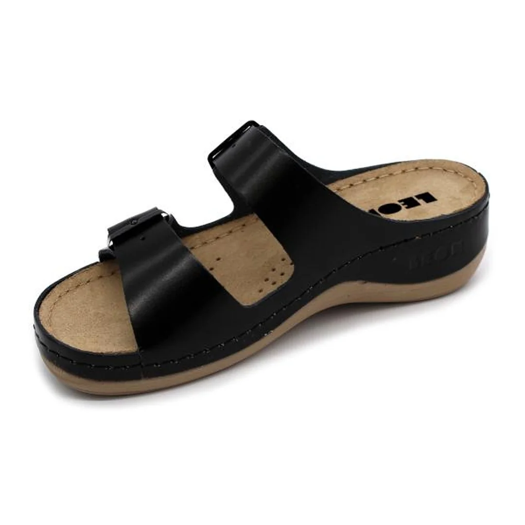Leon 908 Dámska zdravotná celokožená obuv s prackou 39 - 25cm, biela, 4,5 cm