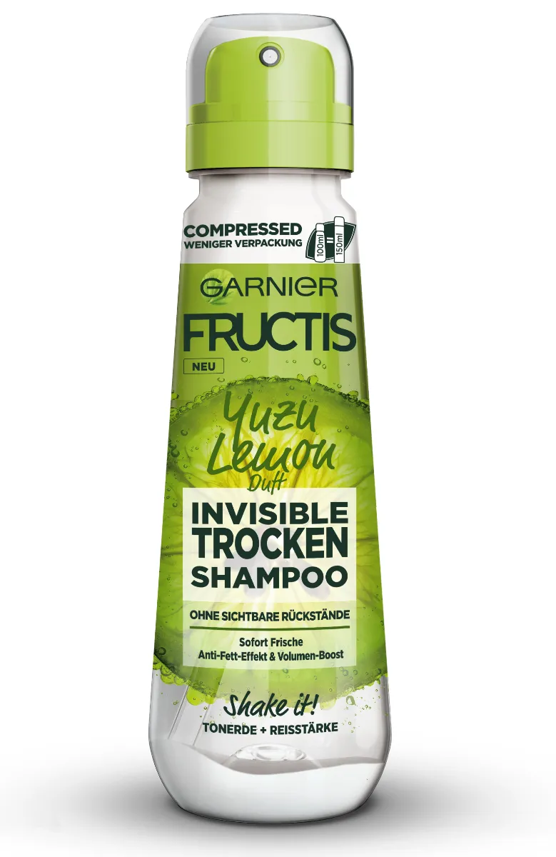 Garnier Fructis neviditeľný suchý šampón s vôňou yuzu citróna