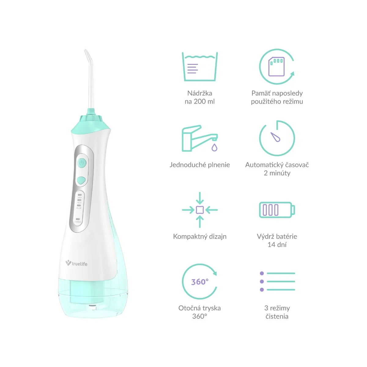 TrueLife AquaFloss Lite 1×1 ks, elektrická ústna sprcha