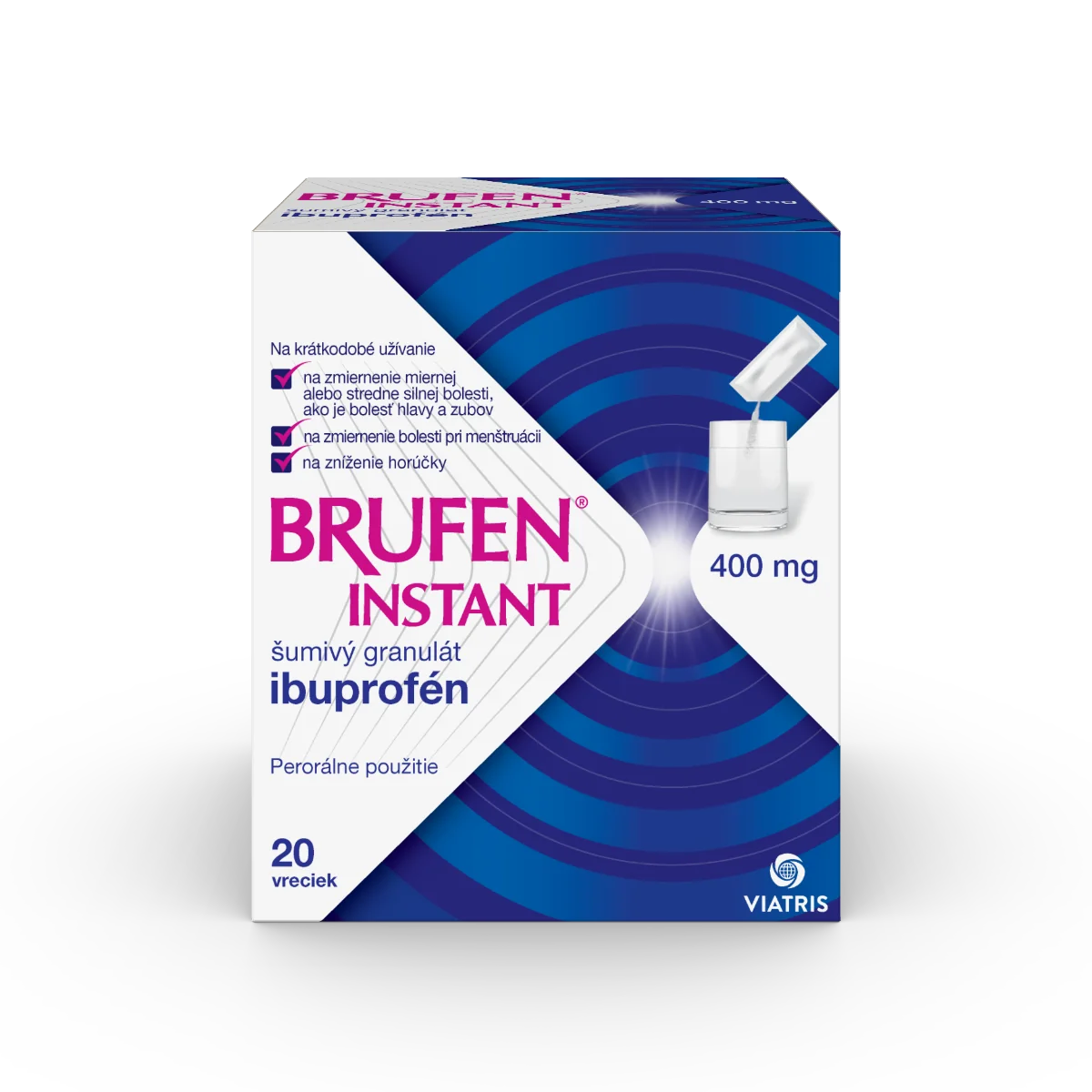 BRUFEN INSTANT 400 mg šumivý granulát 1×20 tbl, liek