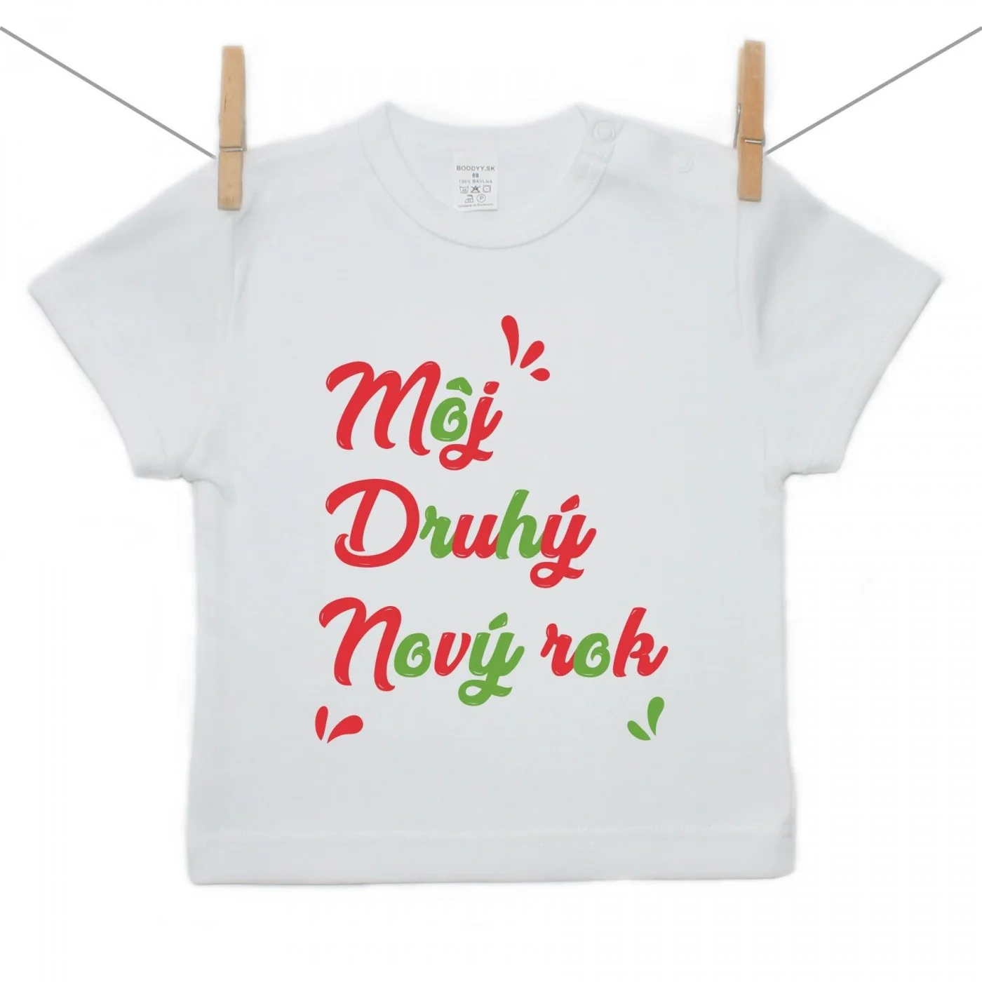 Boodyy Tričko s krátkym rukávom Môj druhý Nový rok Veľkosť: 122