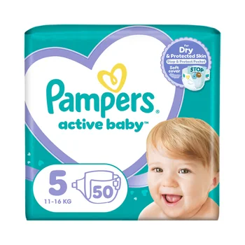 Pampers Active Baby, veľkosť 5 50 ks