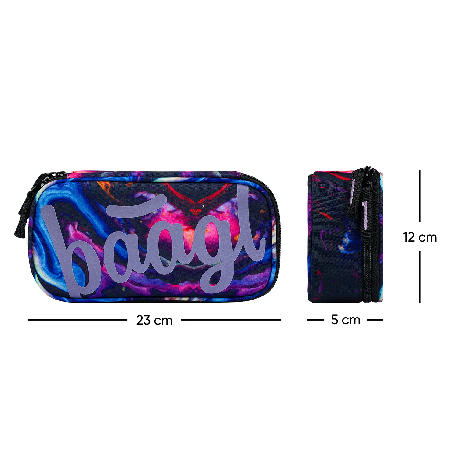 Baagl školský peračník Etui Marble mramorový vzor