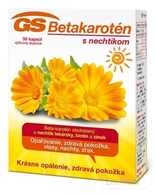 GS Betakarotén s nechtíkom 1×30 cps, výživový doplnok
