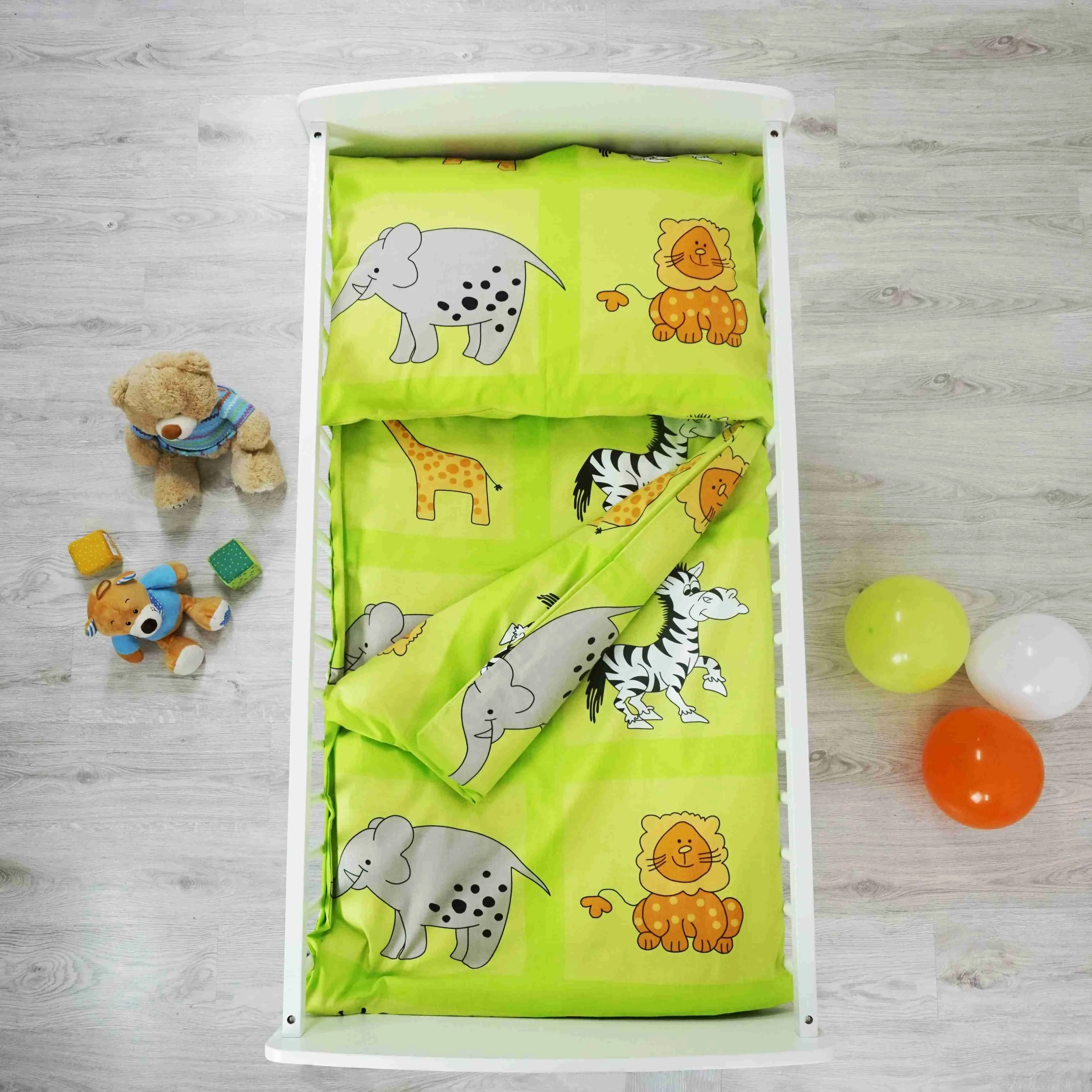 EMI Obliečky detské ZOO zelené 130x90+65x45 1×1 ks, detské obliečky