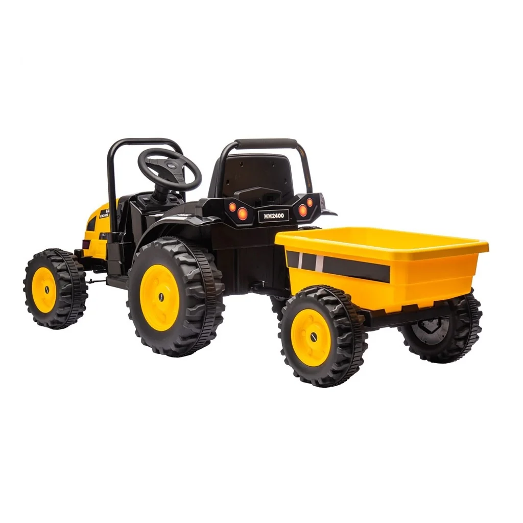 Elektrický traktor s prívesom Milly Mally Farmer žltý , 20C56557