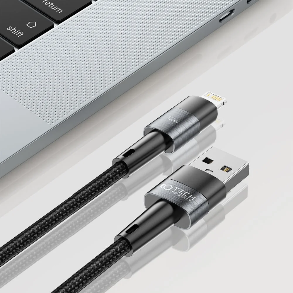 Tech-Protect Ultraboost kábel USB / Lightning 12W 2.4A 25cm, šedý