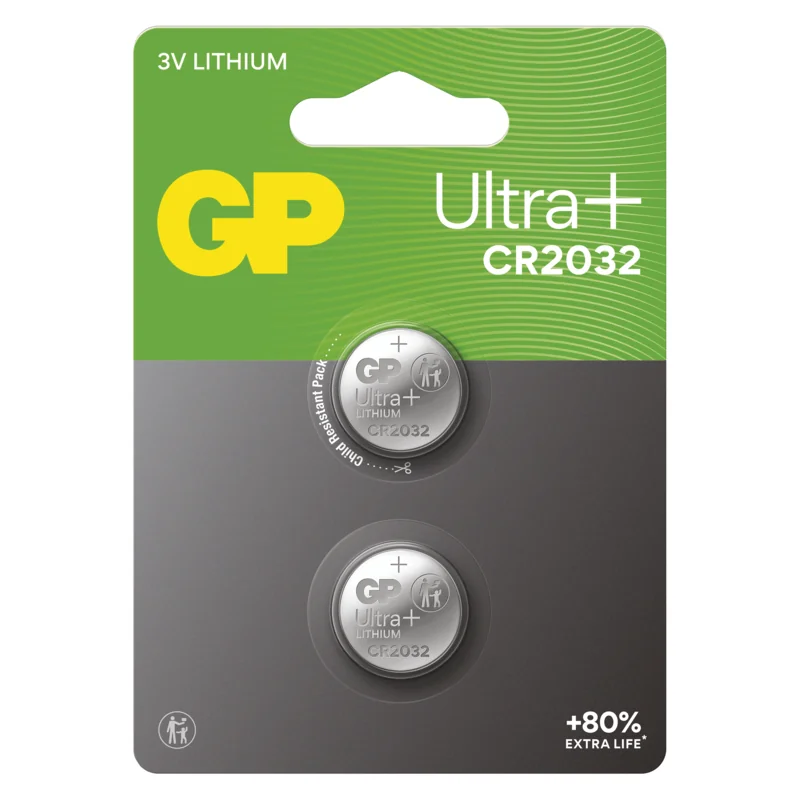 GP líthiová gombík. batéria ULTRA PLUS CR2032 2BL 1 ks