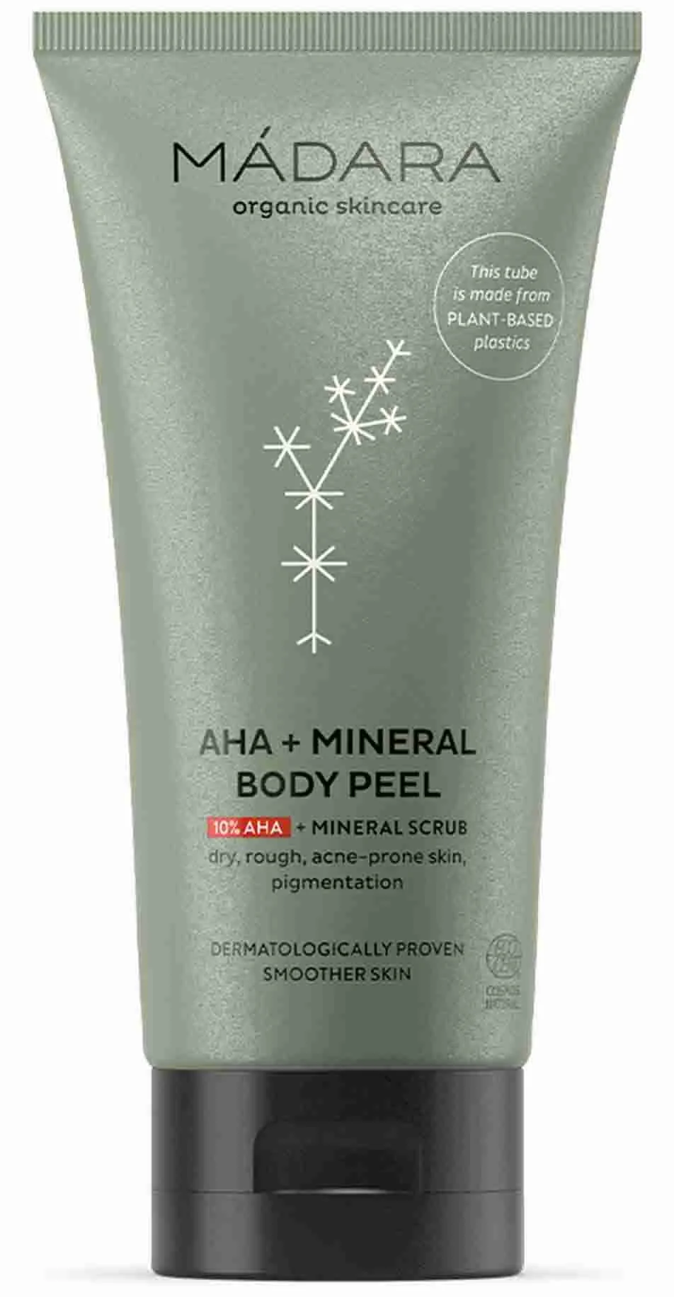 MÁDARA AHA + MINERAL Telový peeling 175ml 1×175ml, telový peeling
