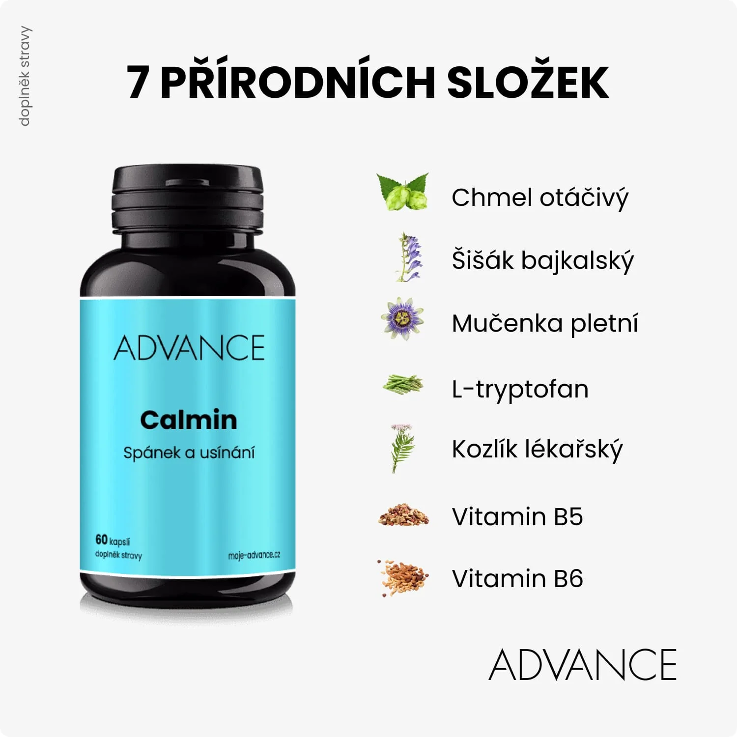ADVANCE Calmin 60 kapsúl 1×60 cps, výživový doplnok