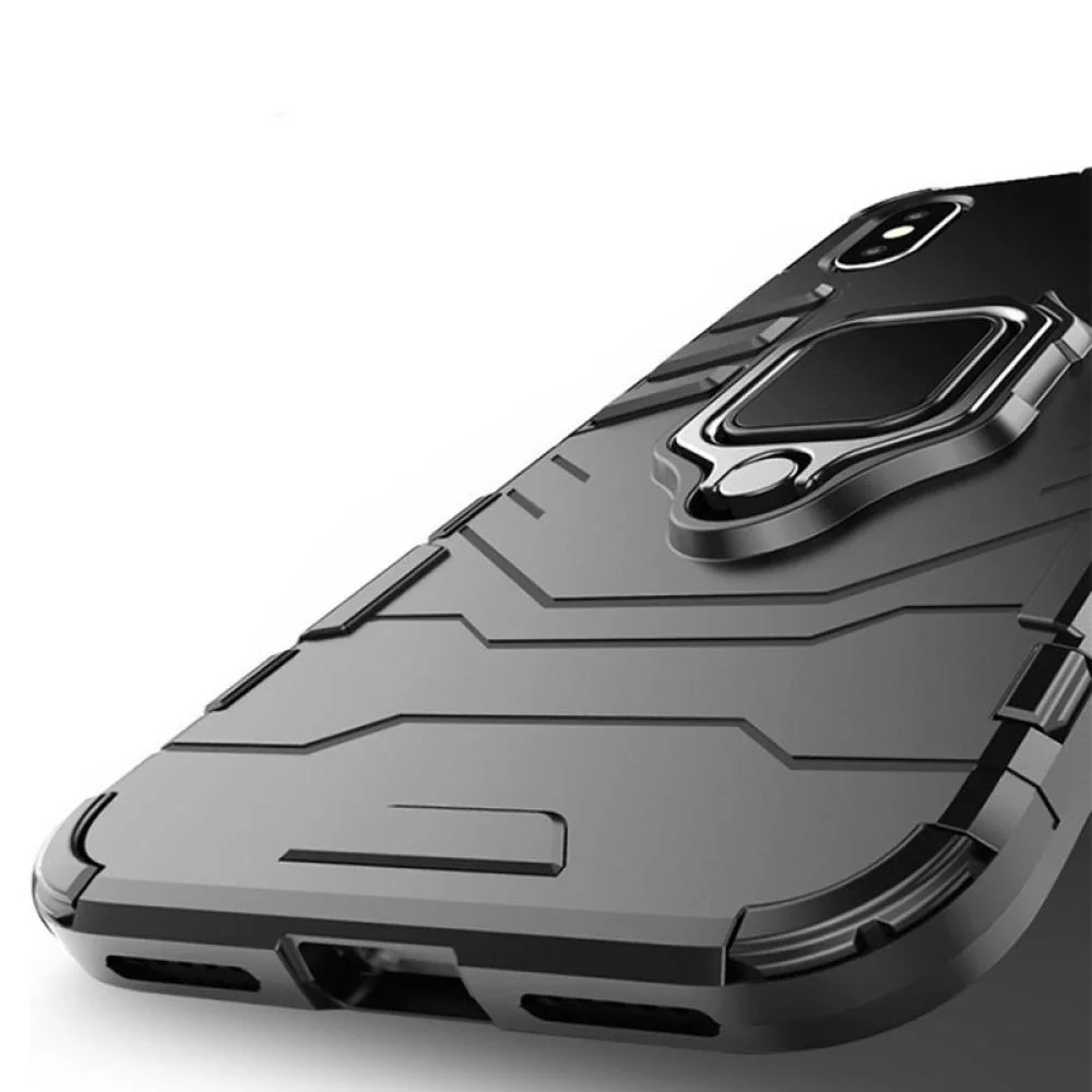 Odolné Puzdro Ring Armor Case pre Realme 10 - Čierna