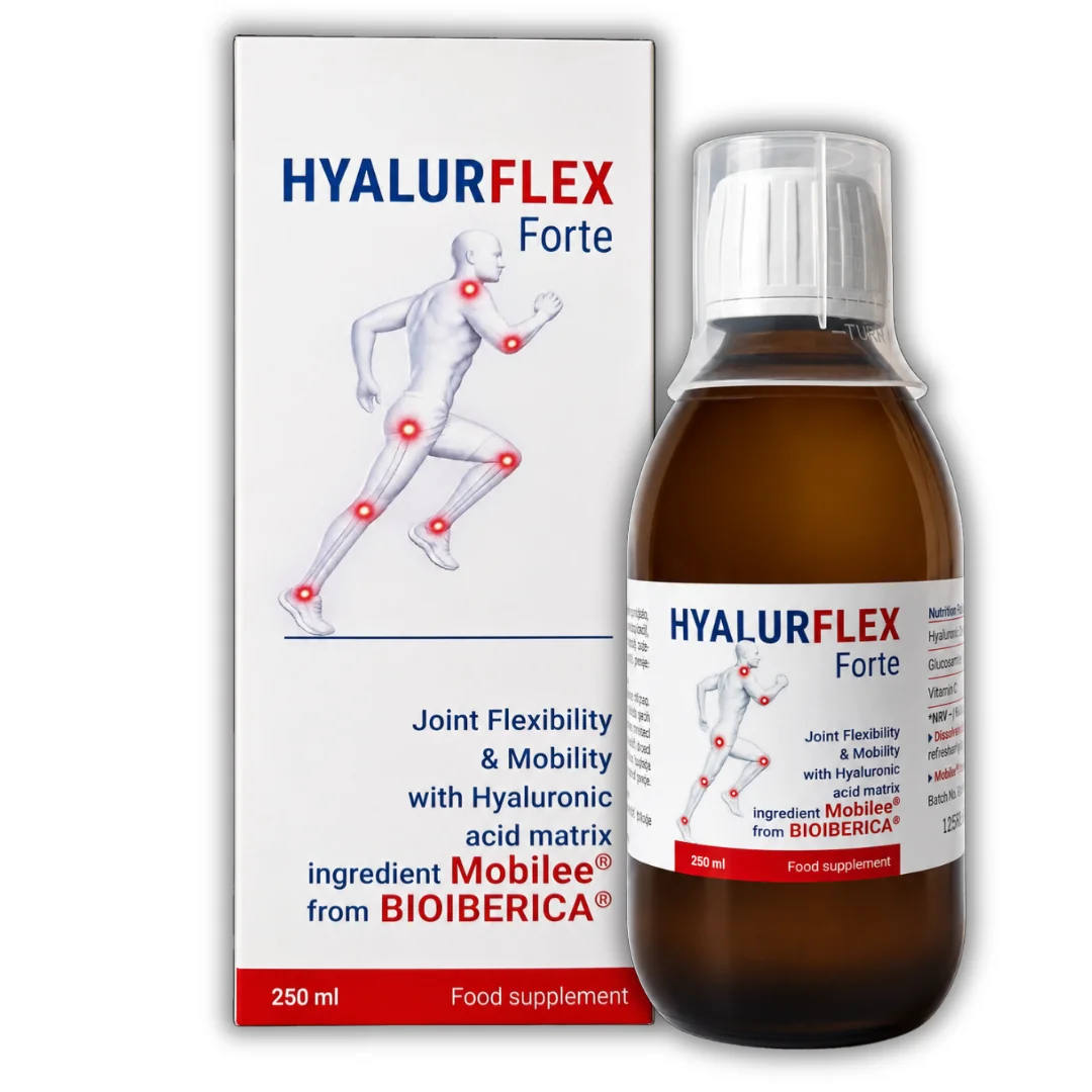 HyalurFlex Forte -Komplexná tekutá formula s kyselinou hyalurónovou, 250 ml