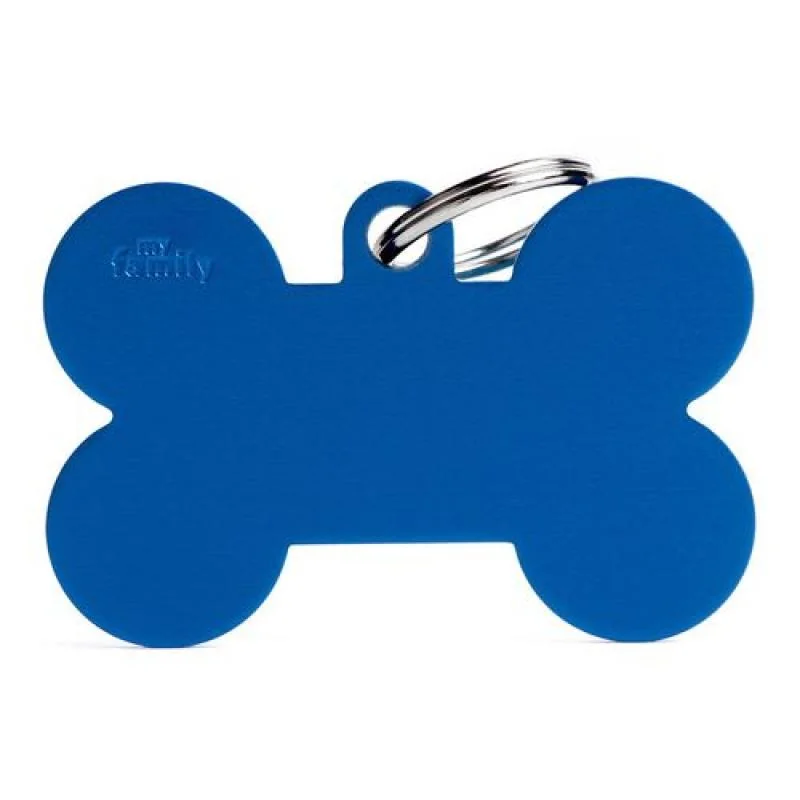 MF BLUE XL ALUMINUM BONE 4,8x3,15 cm gravírovateľný prívesok