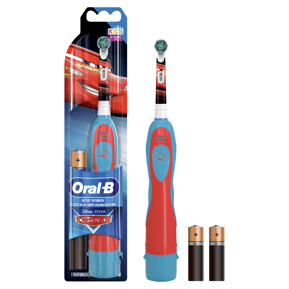 Oral B Batériová kefka Cars & Princess "Poškodený obal" 1×1 ks, detská zubná kefka, produkt s poškodeným obalom