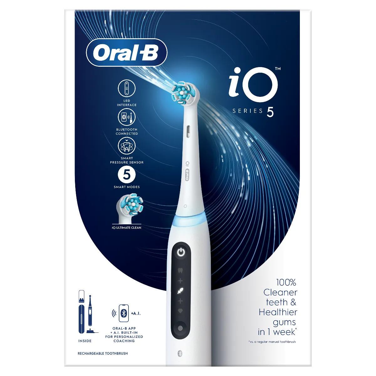 Oral B iO Series 5 White Elektrická zubná kefka 1×1 ks, elektrická zubná kefka