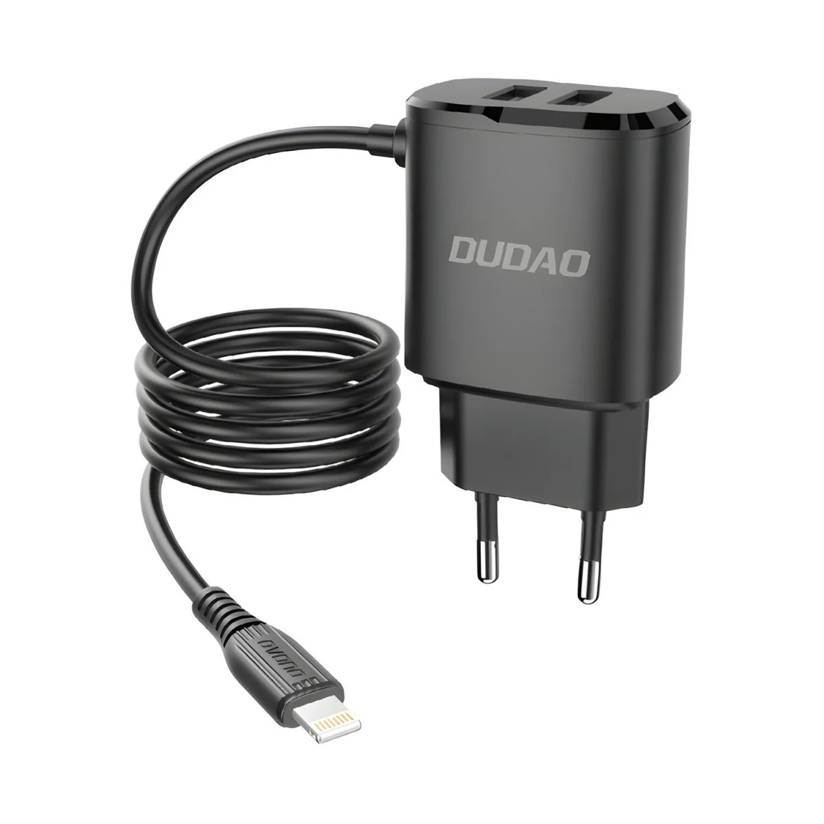 Nabíjačka 2x USB so vstavaným USB káblom