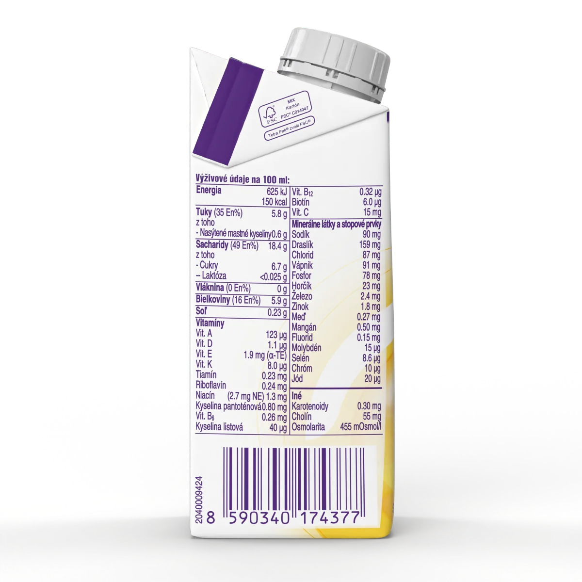 Nutridrink s banánovou príchuťou 1×200 ml, s banánovou príchuťou