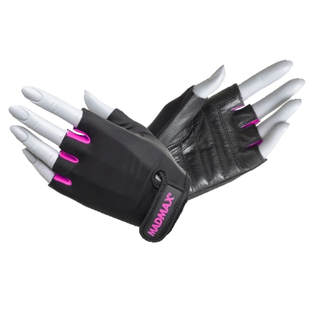 MADMAX MFG-251 GLOVES FOR FITNESS RAINBOW - Black/Neon pink, S