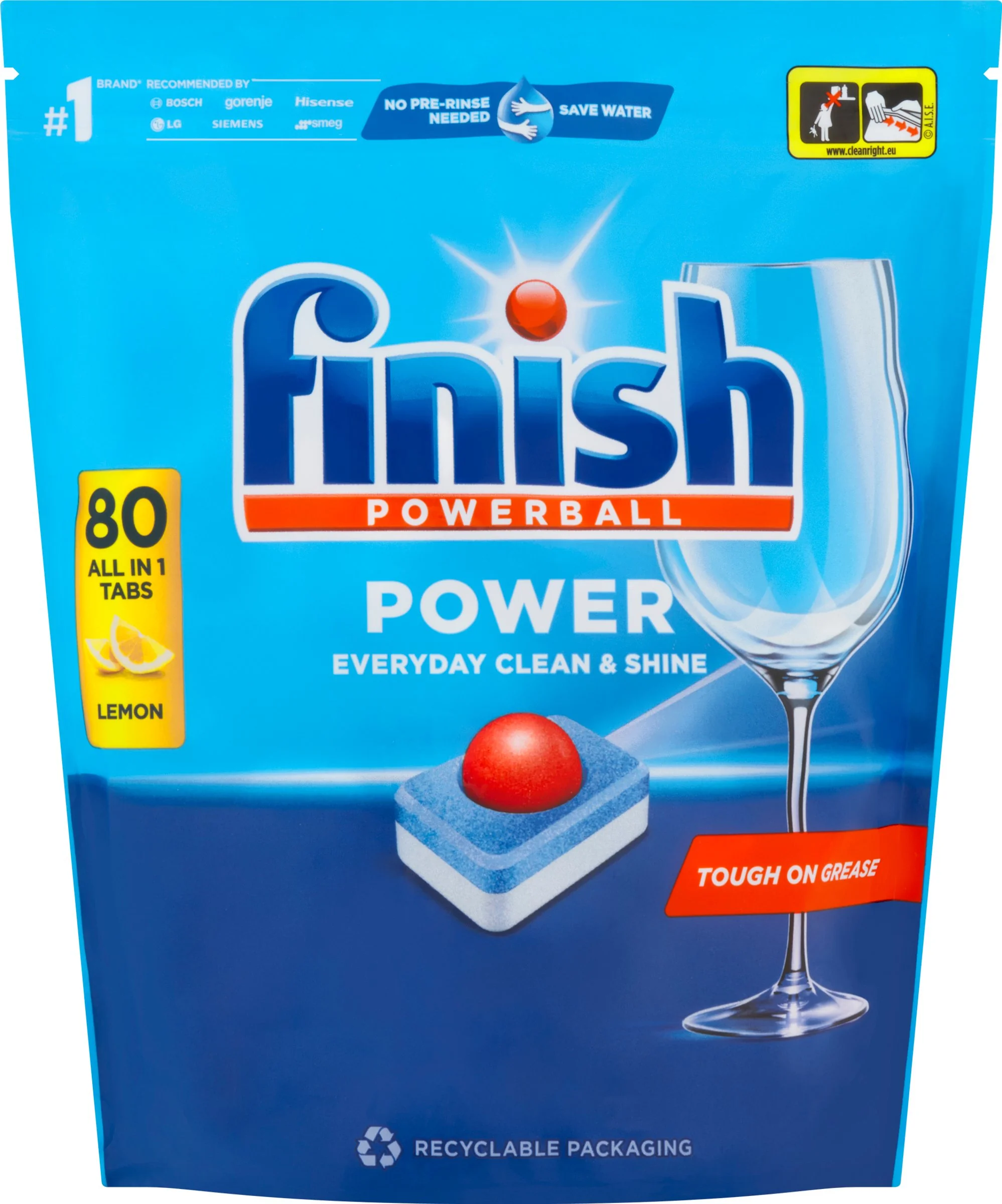 Finish Tabs All in1 Max Lemon kapsuly na čistenie umývačky 80 ks