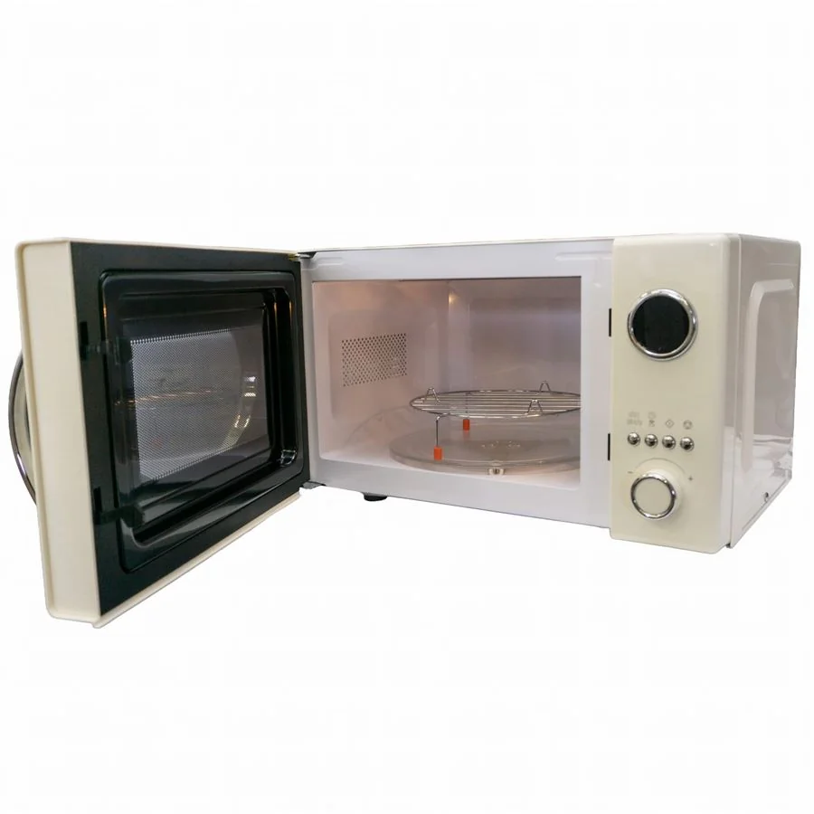 Mikrovlnná retro rúra TKG MW 2600 krémová