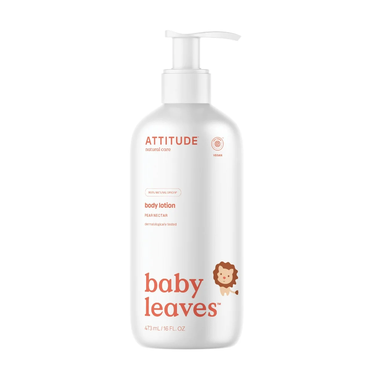 ATTITUDE Detské telové mlieko Baby leaves s vôňou hruškovej šťavy 1×473 ml, detské telové mlieko