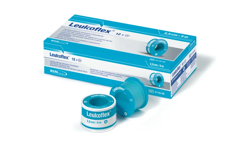 Leukoflex® náplasť na cievke, 2,5cm x 5m, 1x1 ks