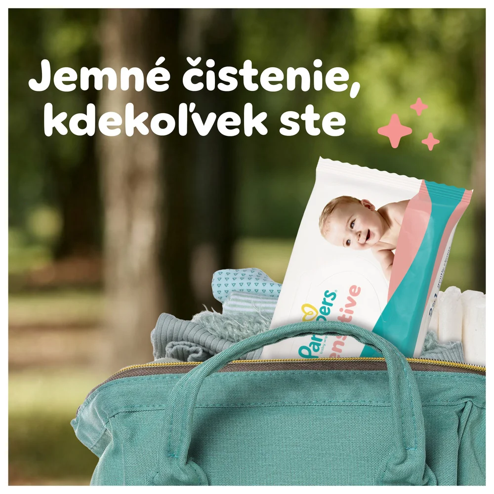Pampers Sensitive Baby detské čistiace obrúsky 9 x 80 ks